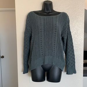 Grey green cashmere sweater